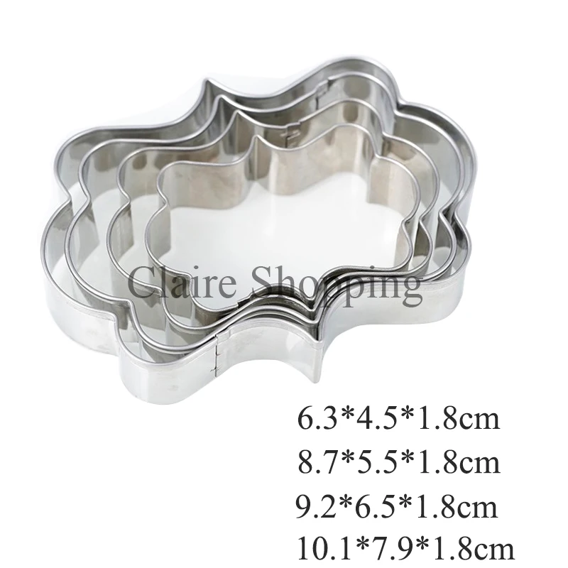 4 шт. рама из нержавеющей стали нержавеющая сталь фондана печенья черенок форма