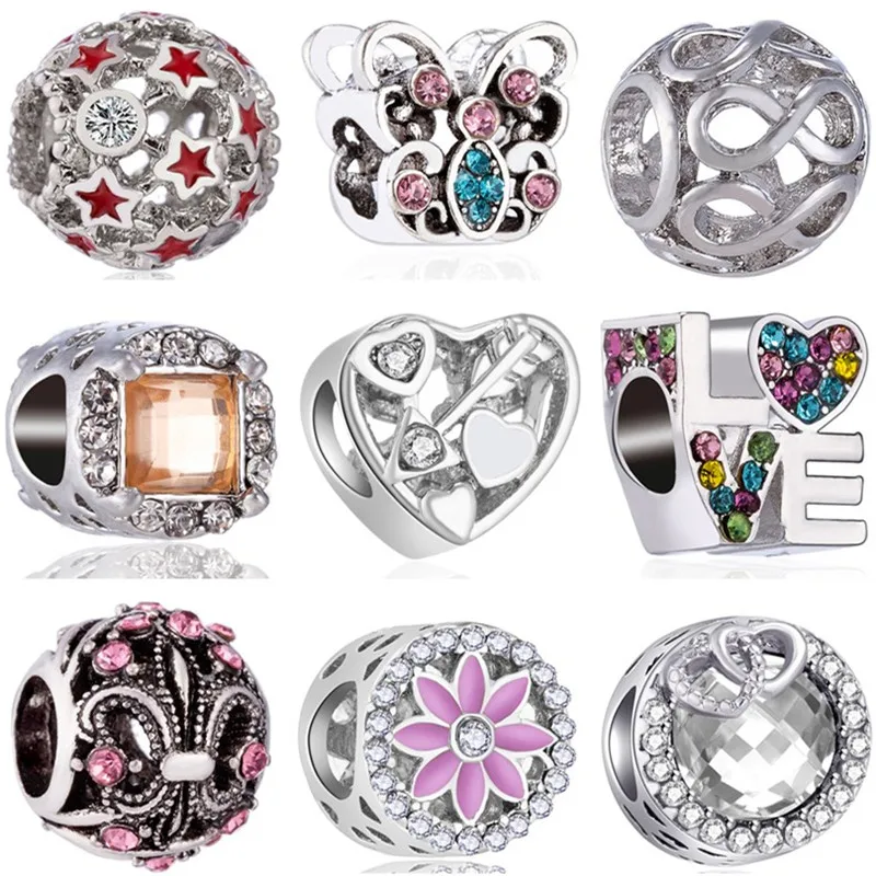 Хит продаж Хрустальная стрела Бабочка любовь бесконечность цветок сердце бусина