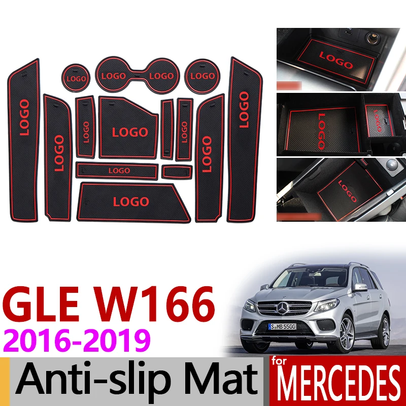 Противоскользящий резиновый коврик для слотов ворот Mercedes Benz GLE W166 C292 Class 250d 350d 350 400