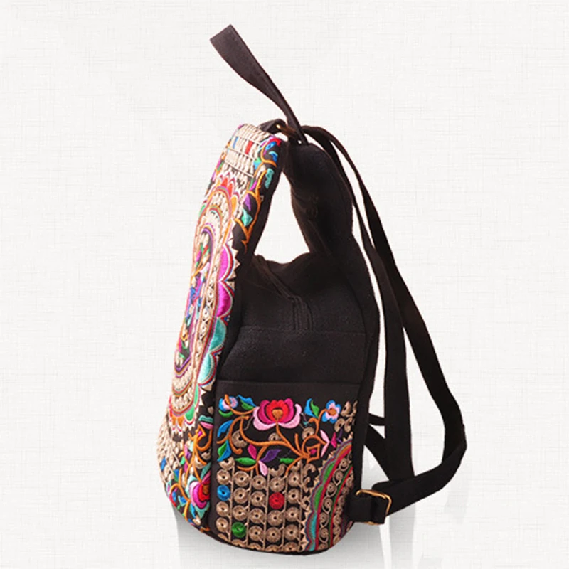 Популярная женская сумка ручной работы с цветочной вышивкой модный холщовый
