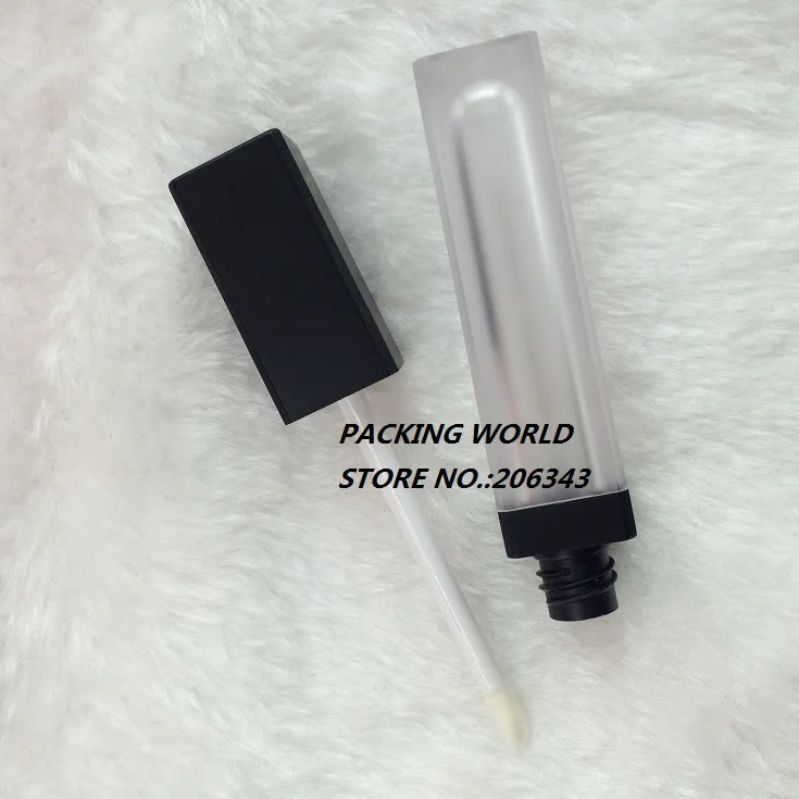 6 мл квадратная форма Матовый крем для губ блеск с черной крышкой масла губ/блеск