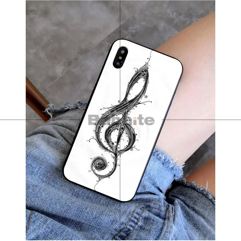 Babaite Музыка в мире ТПУ черный чехол для телефона чехол для iPhone X XS MAX 6 6s 7 7 plus 8 8 Plus 5 5S SE XR