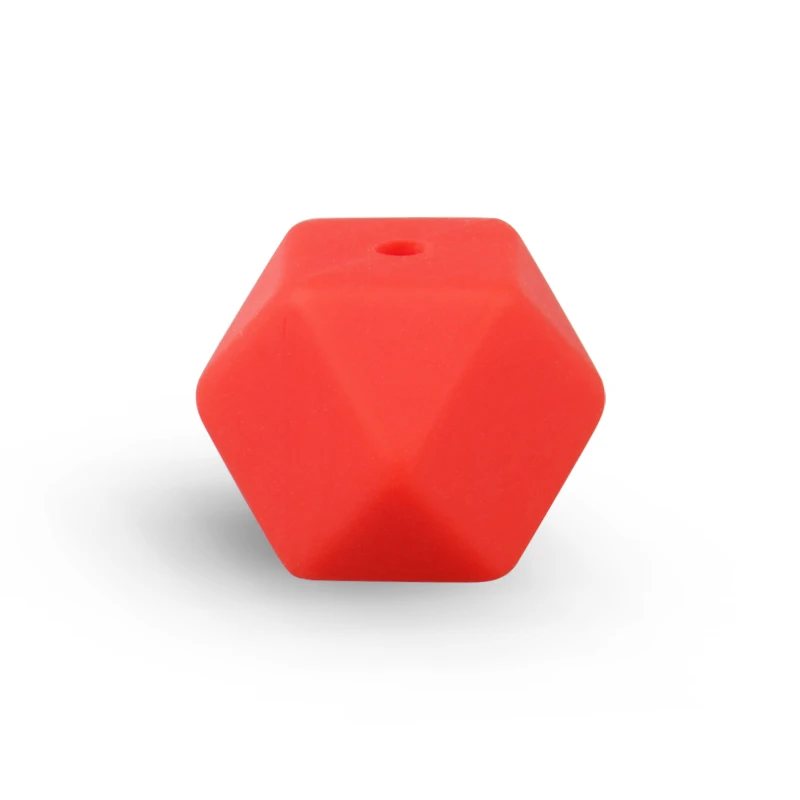 31-Coral Keep& Grow 14 мм 10 штук силиконовые шестигранные шарики пищевой силиконовый для детей для прорезывания зубов бусины жевательная соска цепи Детские трофеи - Цвет: 31-Coral