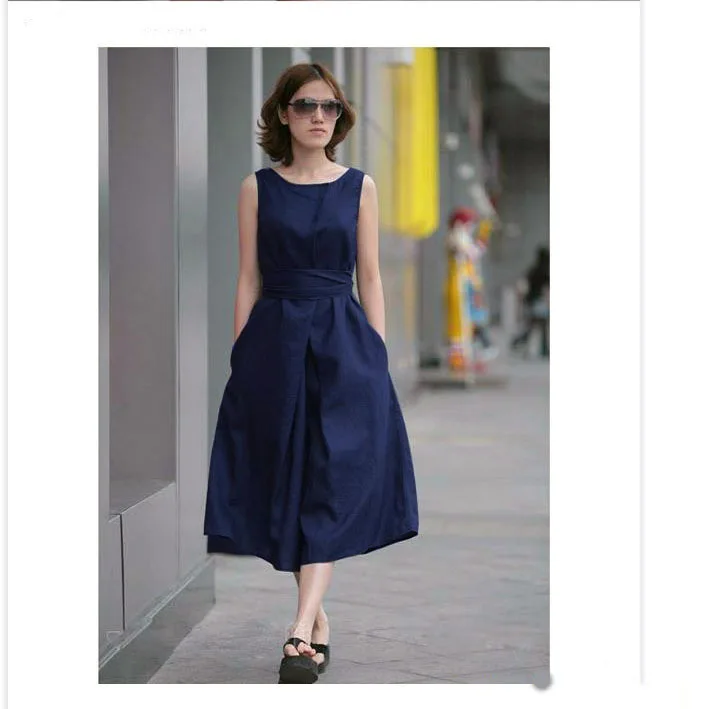 Новое дизайнерское Брендовое женское платье элегантное льняное для женщин