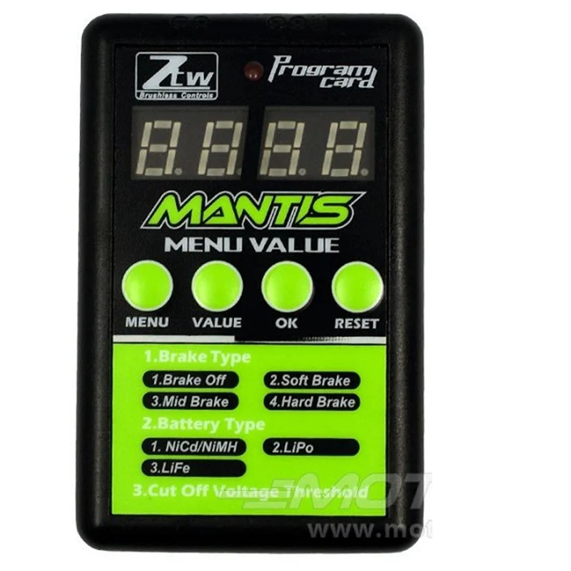 Программная карта ZTW для электронного управления скоростью Mantis Series ESC