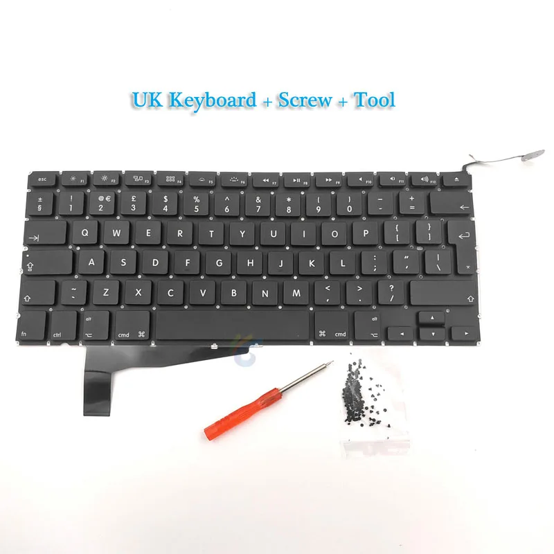 Новая клавиатура A1286 US UK для Macbook Pro ноутбука 15 4 дюйма + винт отвертка 2008