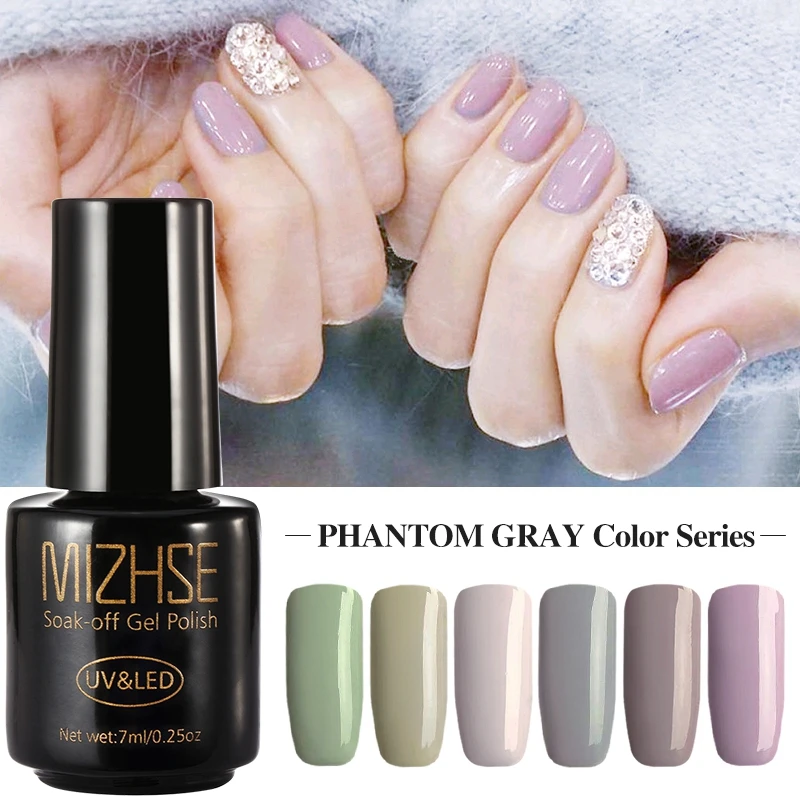 set 10 MIZHSE 7 мл светлый Цветной Гель-лак набор Esmalte Гель-лак резиновая основа верхнее покрытие грунтовка Замачивание лаковый лак Быстро Сухой Гель-лак - Цвет: set 10
