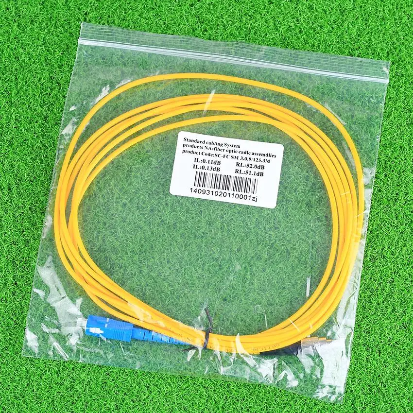 KELUSHI FTTH оптоволоконный соединительный кабель одноядерный 3 метра FC SC волоконно