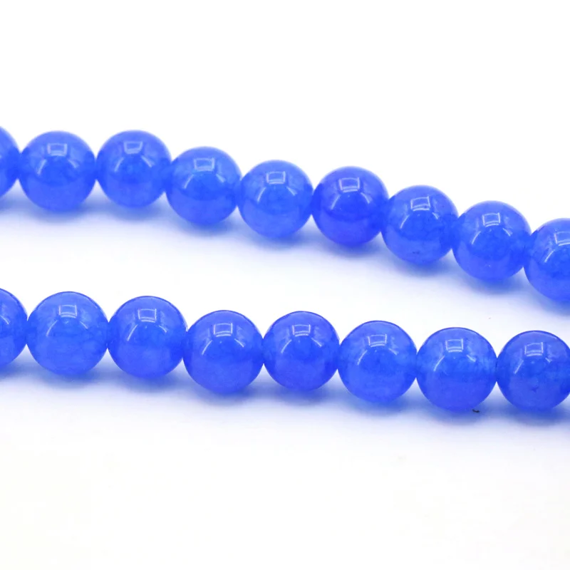 Скидки! Синий Халцедон круглой формы 8 мм бусины 15 &quotподходящий камень для