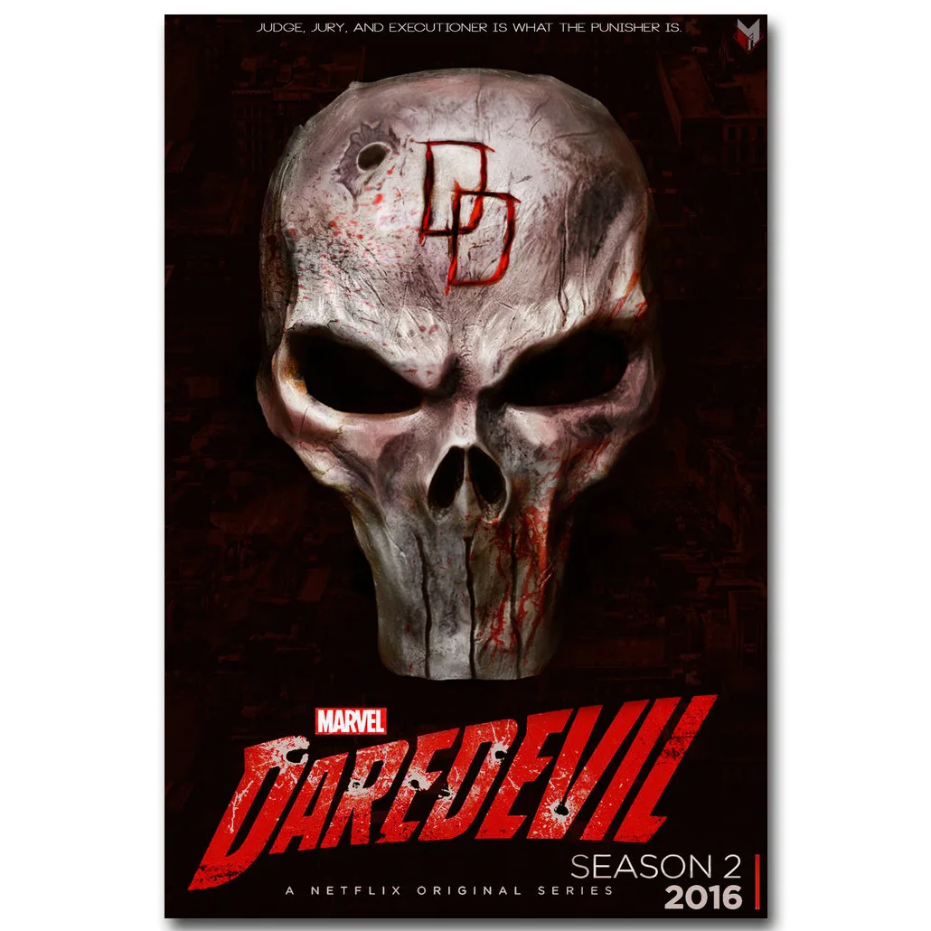 Художественный постер Daredevil из шелковой ткани с принтом супергероя 13x20 24x36 дюймов