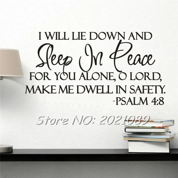 Спите спокойно пс 4:8 текстами и сюжетами из Библии изображением Иисуса Христа