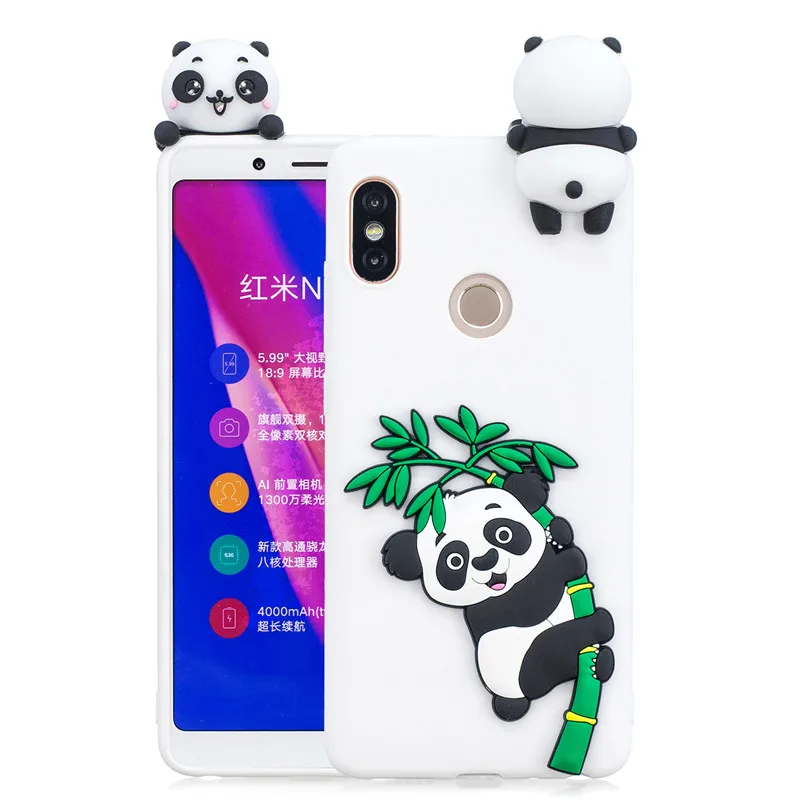 Мягкий чехол из ТПУ с 3D рисунком панды и единорога для Xiaomi Mi 9T A1 A2 Lite Redmi Note 7 6 5 Pro 4 4X