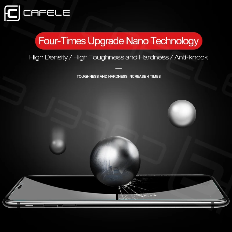 Защитное стекло Cafele закаленное для iPhone XR твердость 9H HD 6 1/XS 5 8/XS Plus|Защитные стёкла