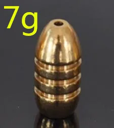 Threaded 7g 10 шт. резьба медный шар кулон рыболовные крючки металлические приманки из свинца голова грузила глубокая вода пуля Вес рыболовные принадлежности PESCA - Цвет: Threaded 7g