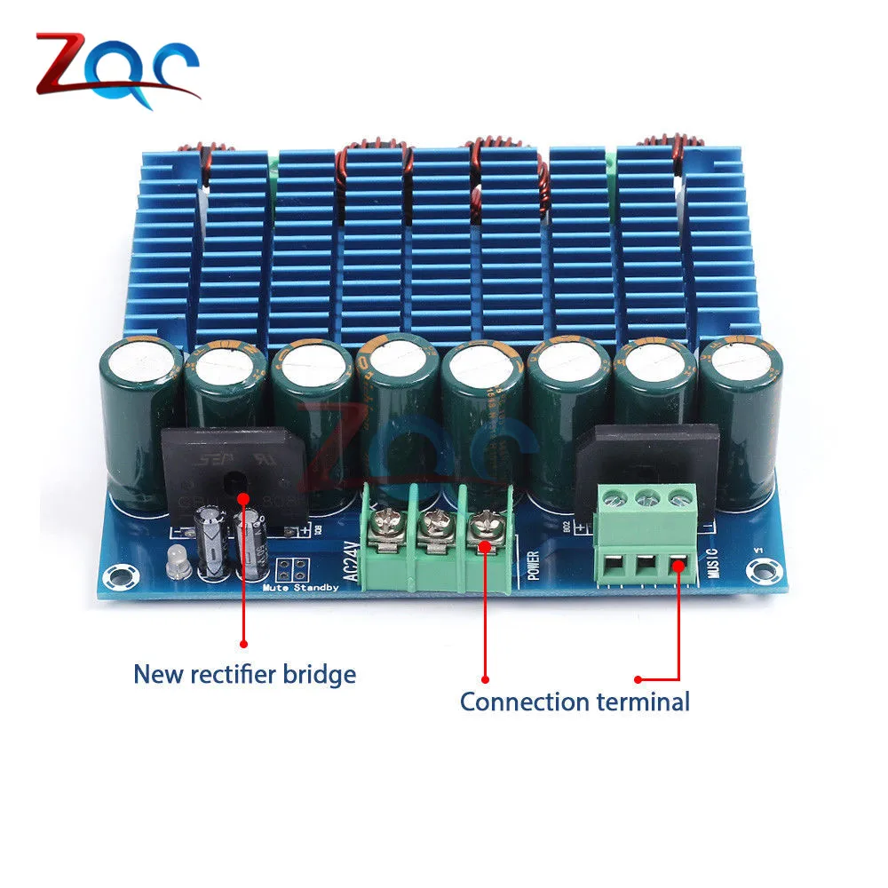 XH-M252 2*420 Вт ультра высокой Мощность модуль цифровой усилитель AC 24V стерео TDA8954TH
