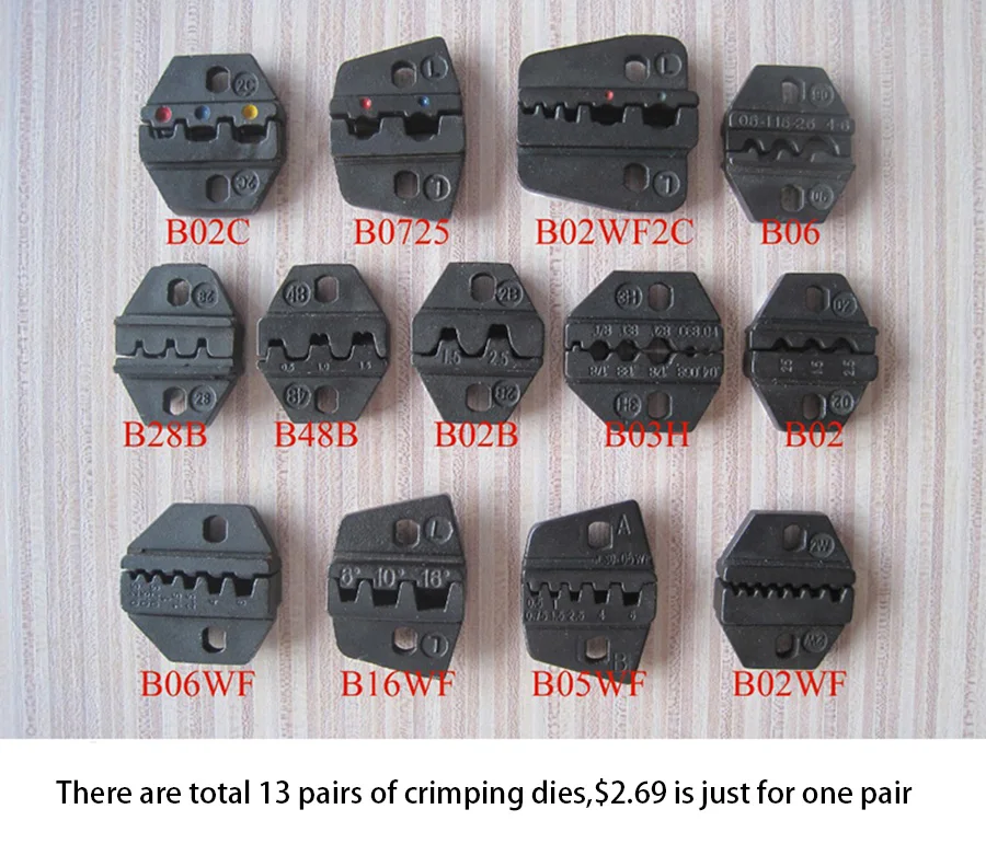 Набор обжимных пресс форм 1 пара челюсти обжимные штампы серии HS DN L инструмент