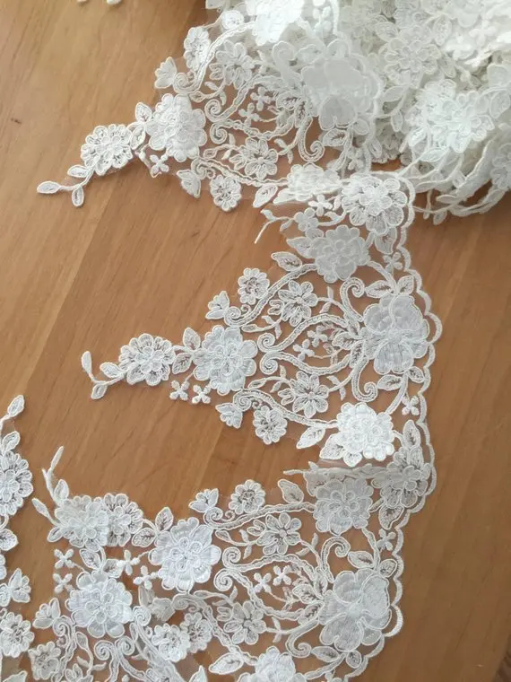 Новое поступление 2019 кружево из тюля с вышивкой длина 21 см ширина 5 ярдов/партия