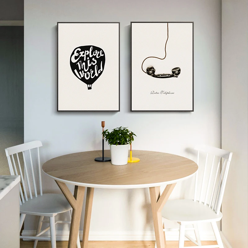 Скандинавские винтажные настенные художественные картины на холсте постеры с