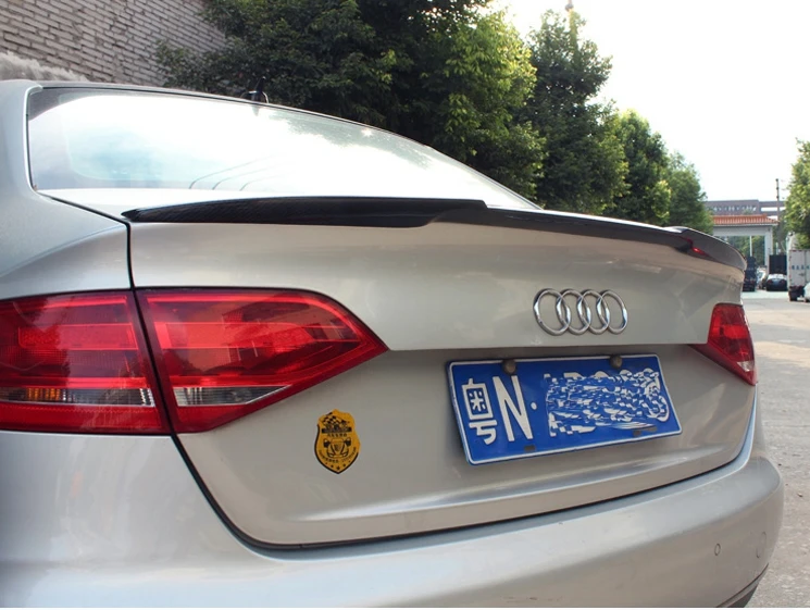 Для Audi M4 Стиль A4 B8 углеродного волокна задний спойлер багажник крыло 2009 2010 2011 2012