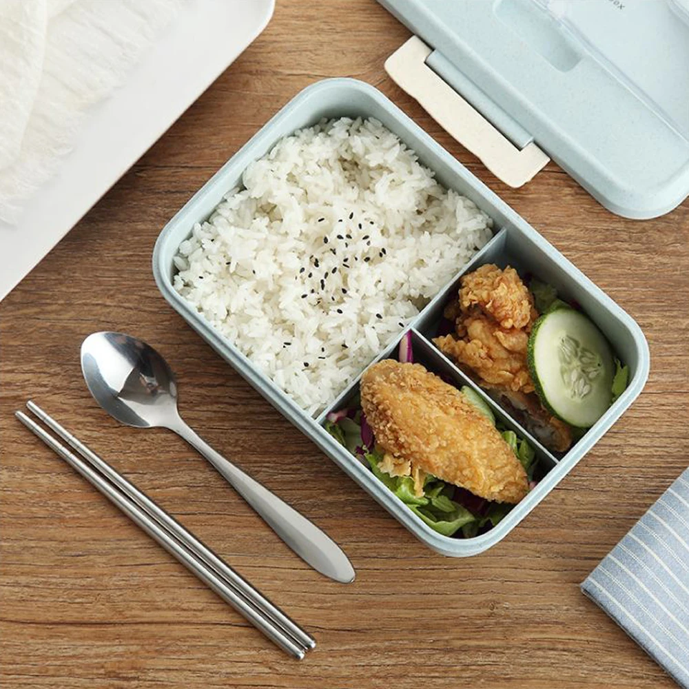 1000 мл пшеничная соломенная коробка для обеда микроволновая печь Bento большой