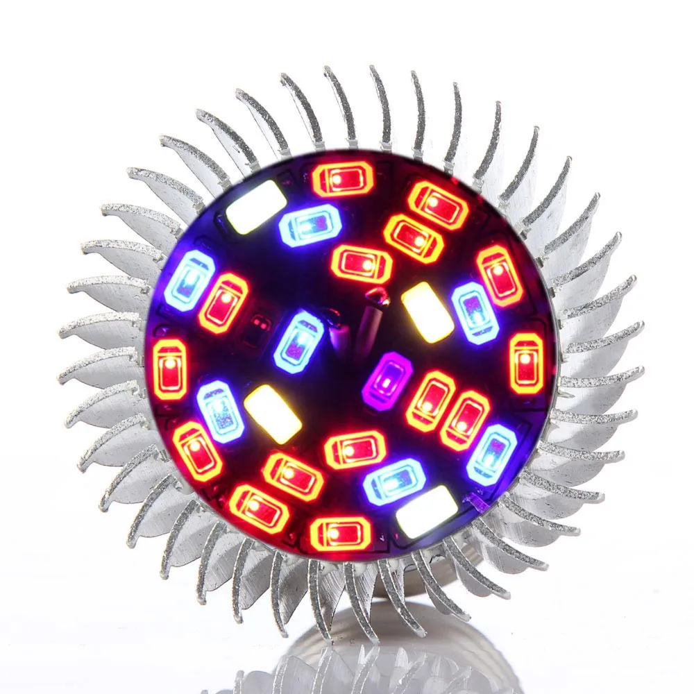 4 шт./лот 28 Вт полный спектр LED Grow Lights E27 Lamp для растений овощей Гидропоника система
