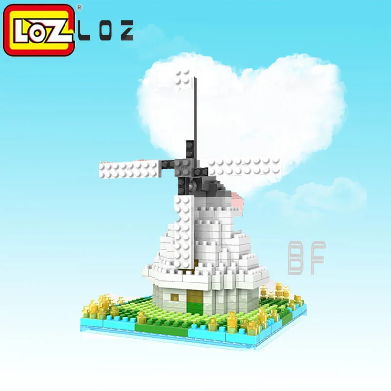 2017 Новый LOZ Нидерланды Голландия ветряные мельницы Модель Строительные блоки