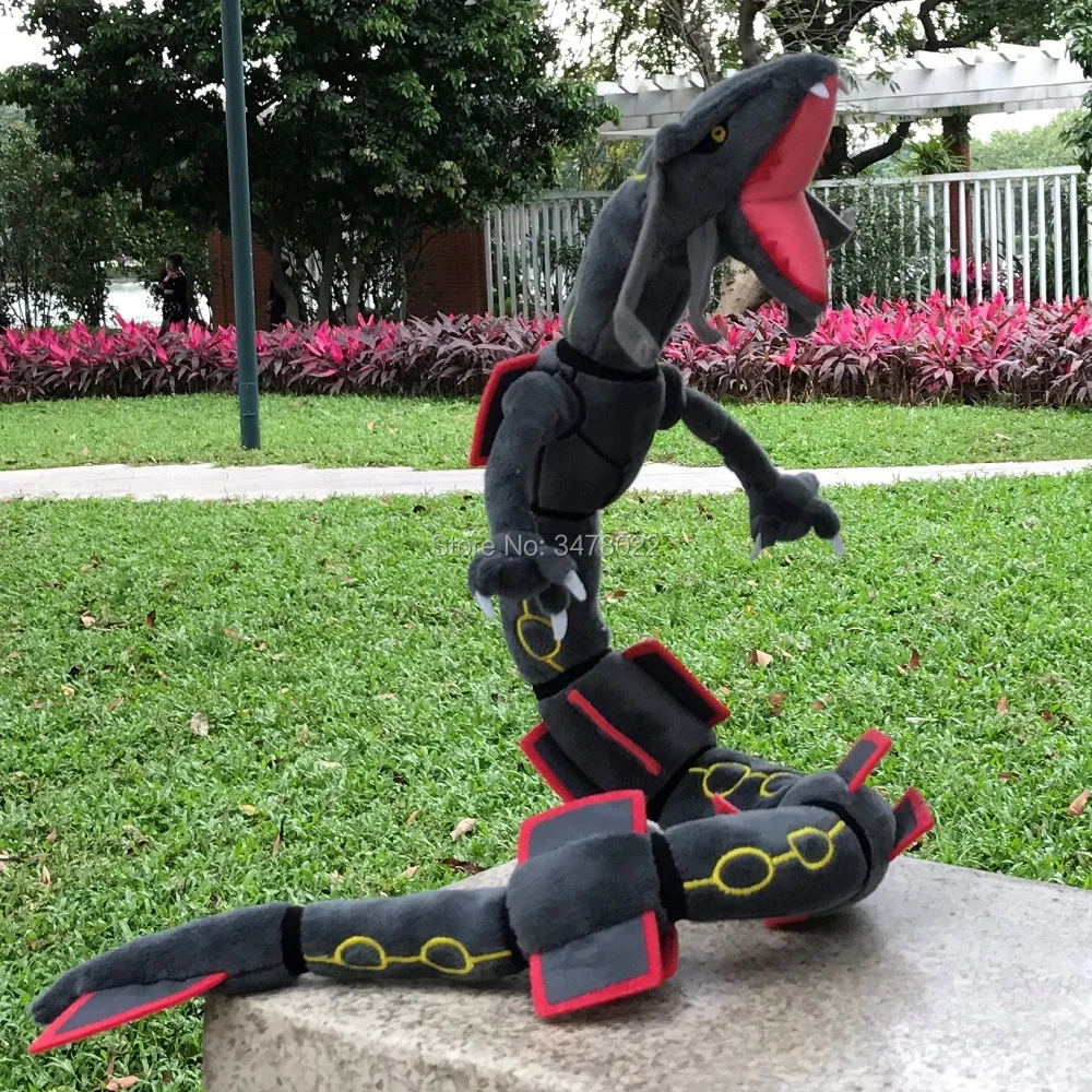 2 стиля Дракон плюшевая игрушка Мега Rayquaza 80 см зеленый и блестящий черный мягкий чучело Мультфильм фигурки куклы
