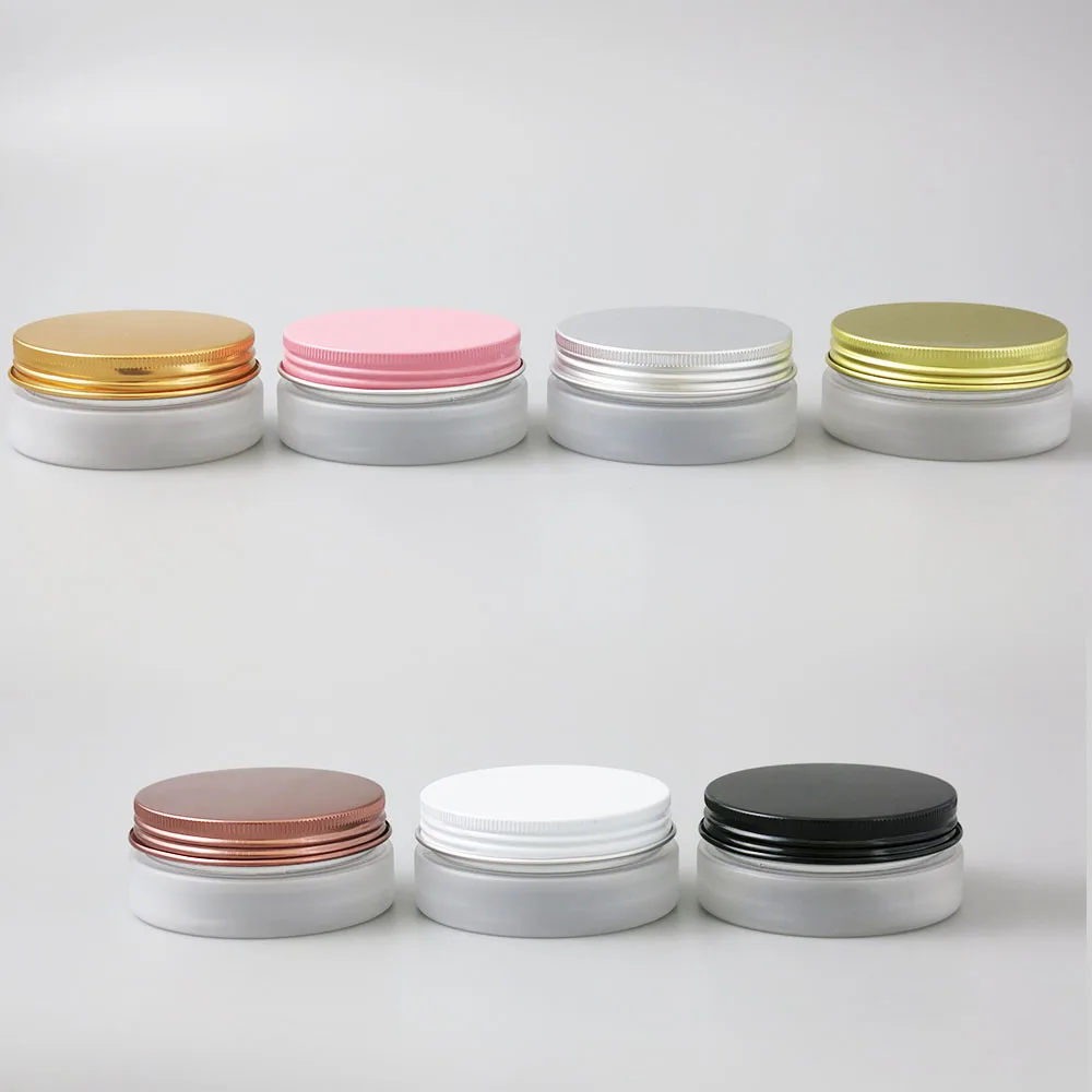 

30 x Round Frost Clear Jars with Lids for Lip Balm Cream Make Up Cosmetics Sample Ointments and other Beauty Products 50g 50ml