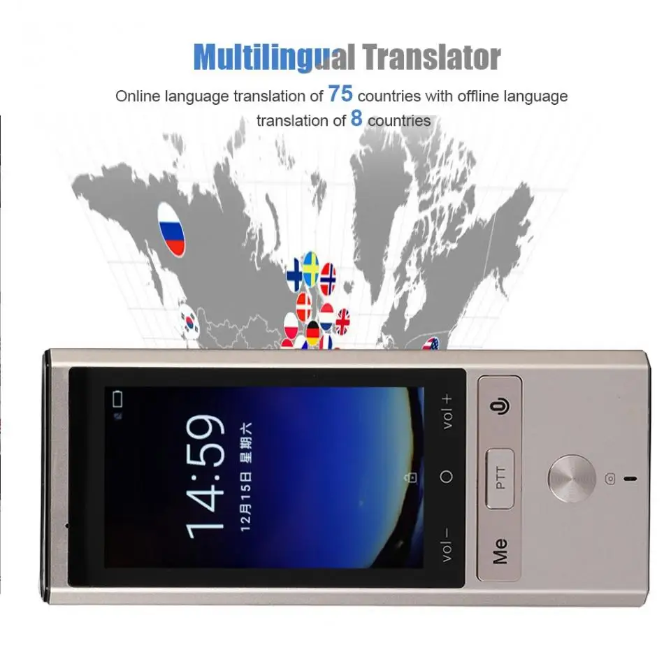 Переводчик в автономном режиме traducteur langue 75 видов переводчик ВОКАЛЬНЫЙ instantan портативный синхронизация multilingue de voyage фот