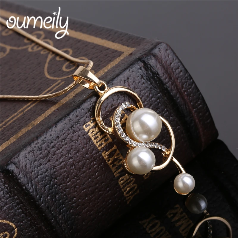 OUMEILY ювелирные изделия свадебные золотые серебряные цвета набор имитация