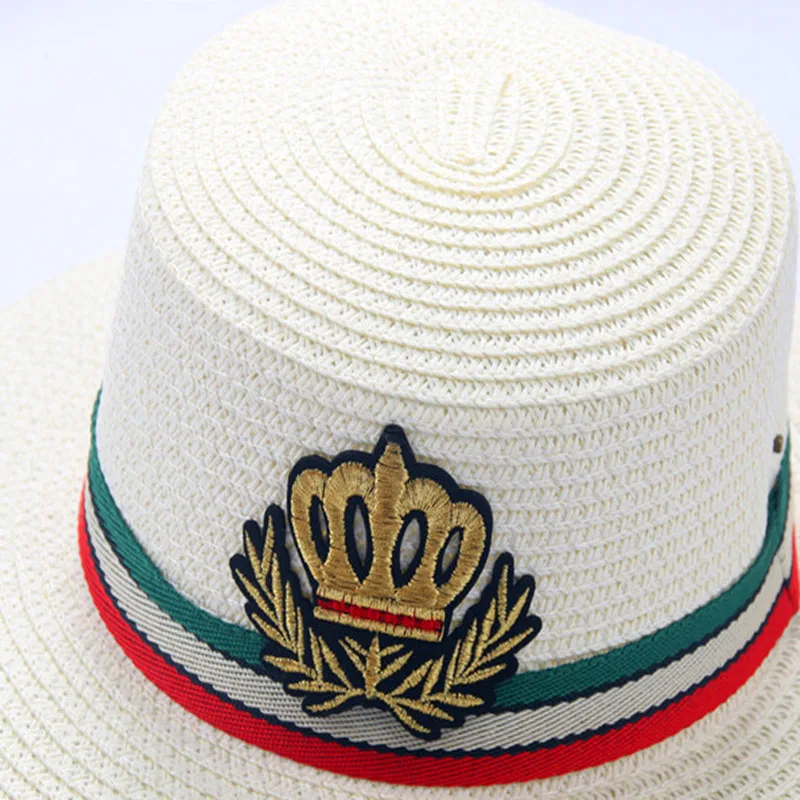 Детская соломенная шляпа с плоской крышей в британском стиле | одежда и обувь