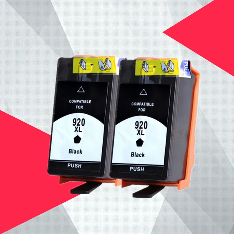 2PCS Black Совместимый Черный чернильный картридж для hp 920XL для hp 920 для hp 920 Officejet 6000 6500 6500A 7000 7500 7500A принтер с чипом - Цвет: 2PCS Black