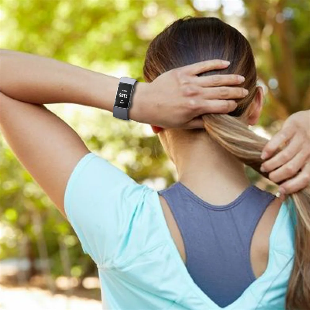 AKBNSTED ТПУ силиконовый чехол для Fitbit Charge 2 полная защитная рамка смарт-часы