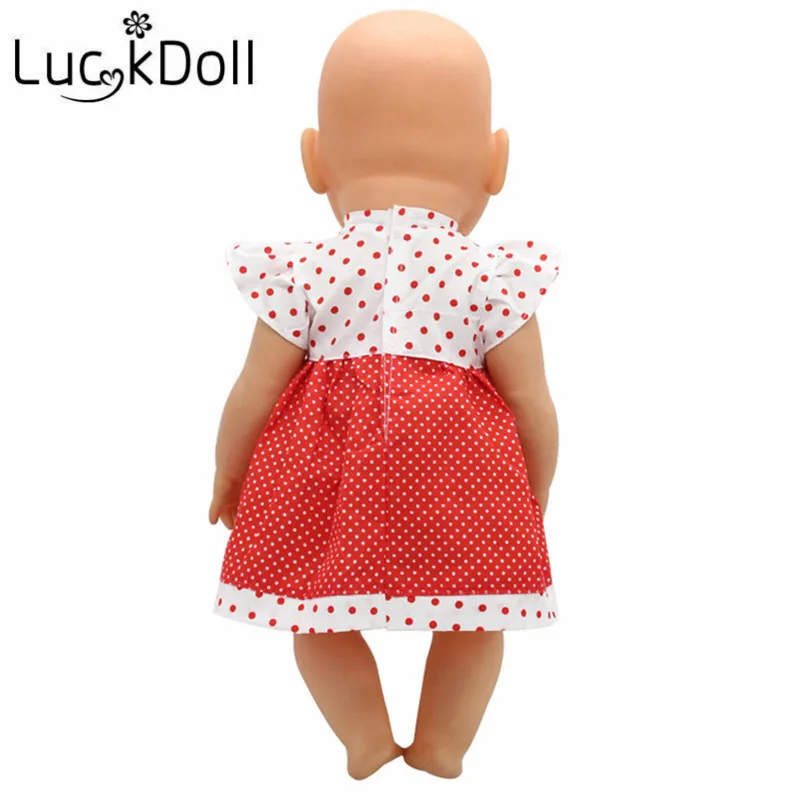 LUCKDOLL 5 стилей ТРАПЕЦИЕВИДНОЕ ПЛАТЬЕ размер 18 дюймов американский 43 см Детская