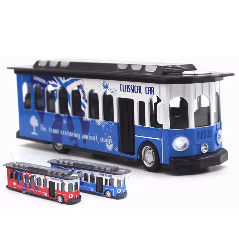 Совершенно новый 20 см сплав трамвайный автобус 1/28 DieCasts металлический