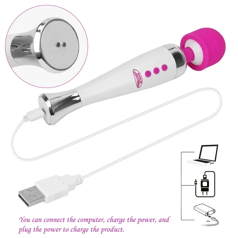 12 Speed Rotation AV Magic Wand Vibrators Clitoris Stimulator Female G spot Massage Powerful Dildo Sex Toys For Woman USB Charge | Красота и