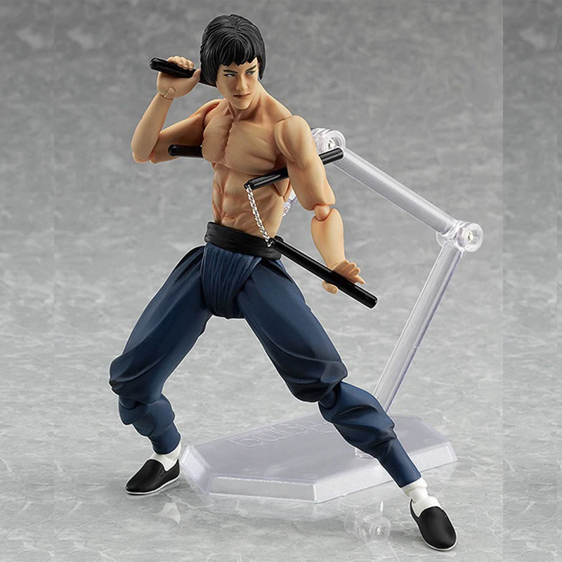 1 шт. 14 см крутой Брюс Ли Китайский кунг фу Мастер ПВХ подвижные фигурки MF Figma 266
