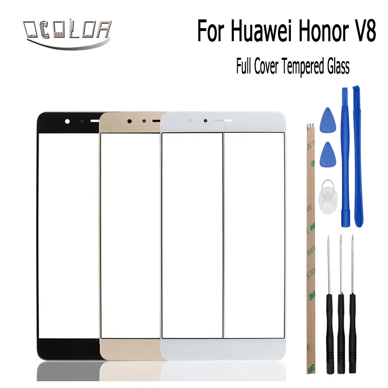 Ocolor для Huawei Honor V8 сенсорный объектив замена Переднее стекло Внешний Защита экрана