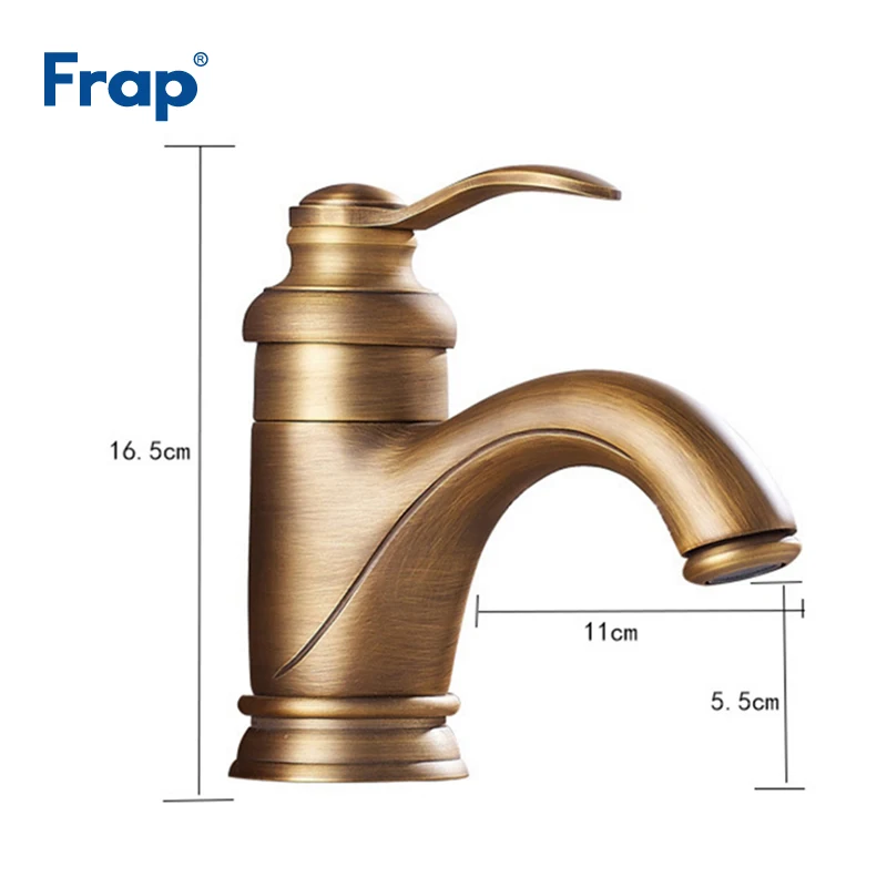 Новый античный латунный смеситель Frap с потоковым носиком для раковины в ванной
