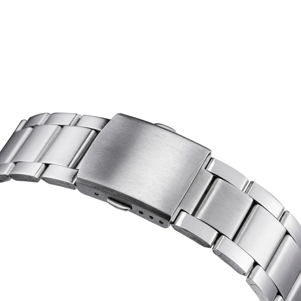Мужские механические часы Moon Phase из нержавеющей стали автоматические деловые с