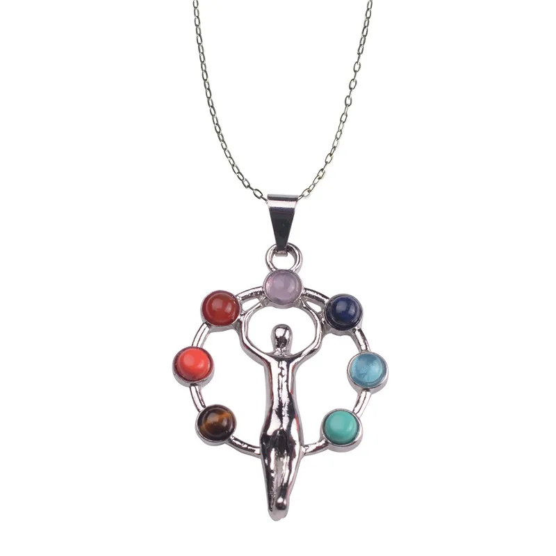 7 Chakra necklace OM Symbol Necklace Reiki healing Spiritual for balancing | Украшения и аксессуары