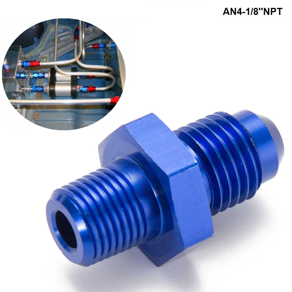 10 шт./лот AN 4 AN4 Flare to 1/8 NPT прямой мужской масляный радиатор топливный Масляный