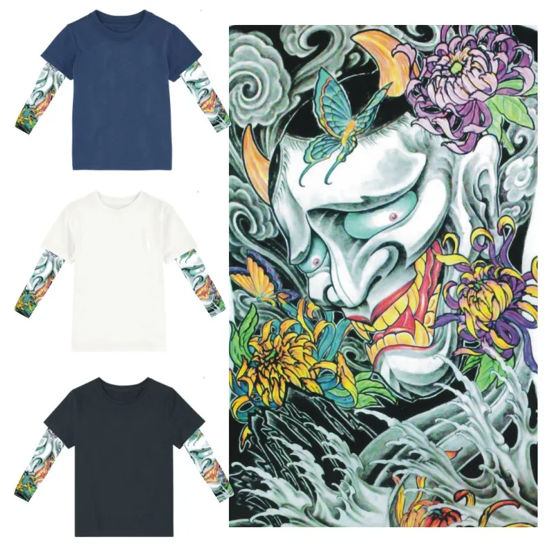 Парень с татуировками летние футболки оригинальными рисунками детские