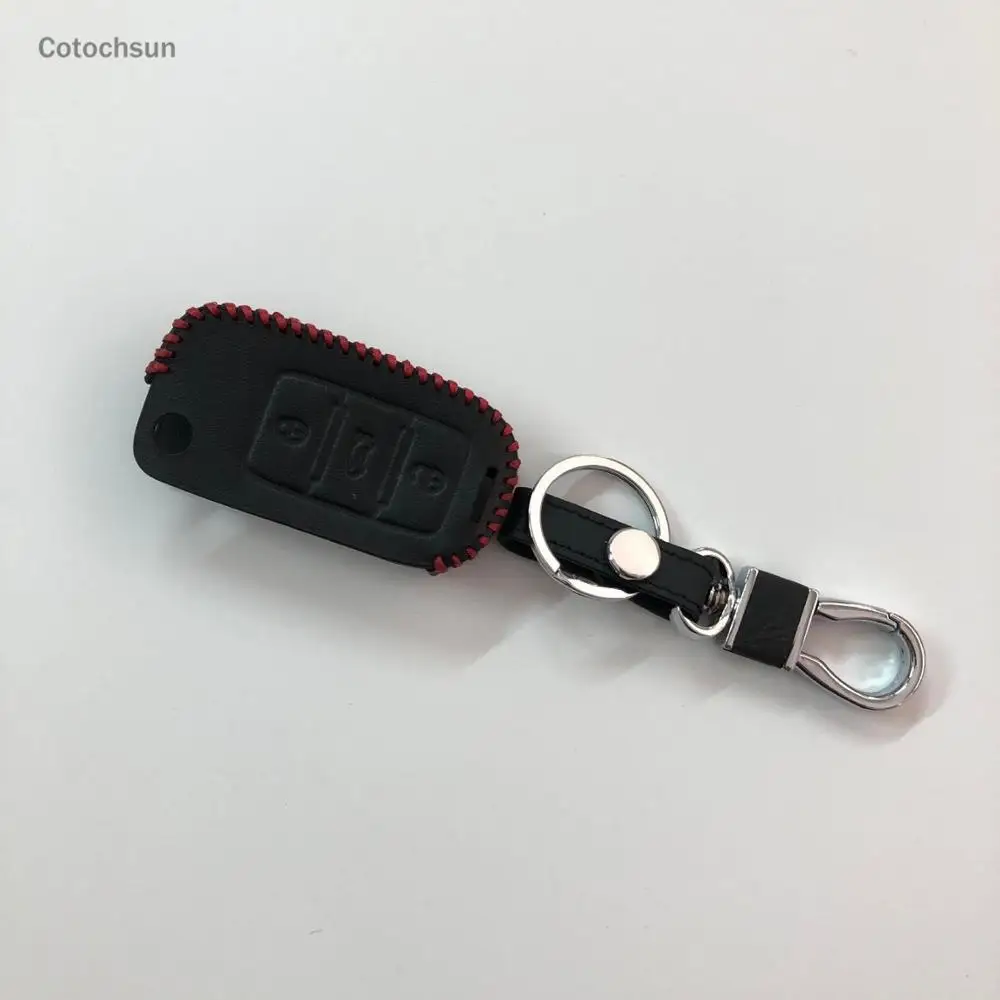 A Type red thread Cotochsun автомобильный чехол для ключей для Volkswagen Jetta Tiguan POLO Passat Golf колпаки для колес Scirocco Touareg Phaeton Lamando Touran Beetle - Название цвета: A Type red thread