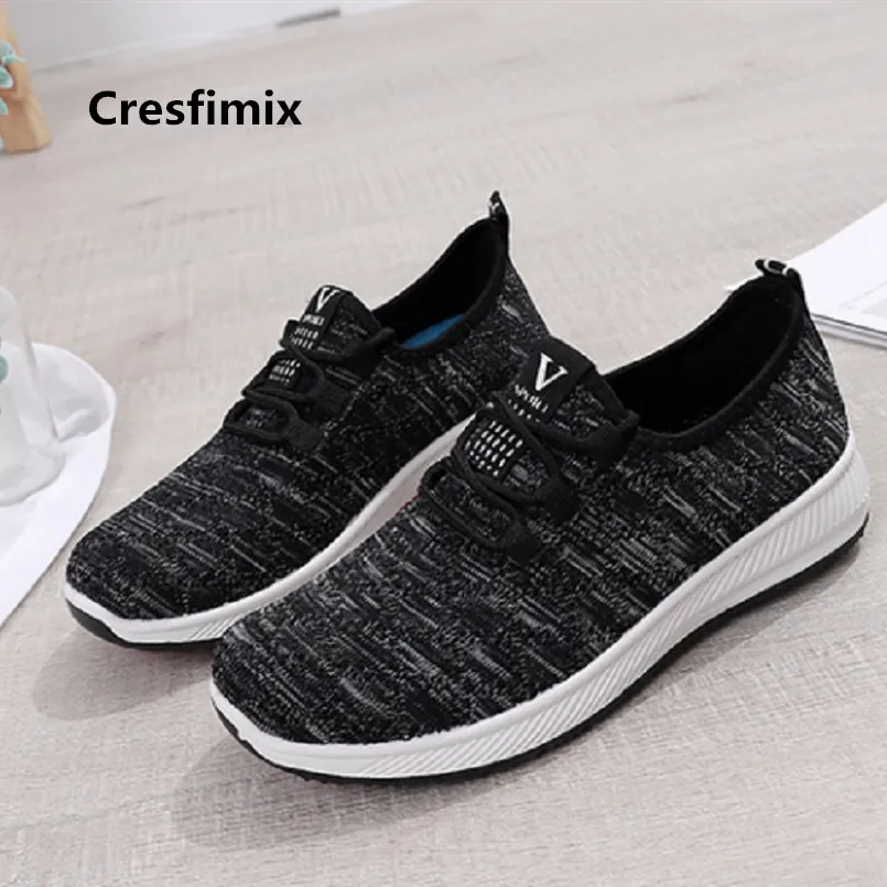 Туфли Cresfimix женские сетчатые дышащие светильник кие удобные Нескользящие черные