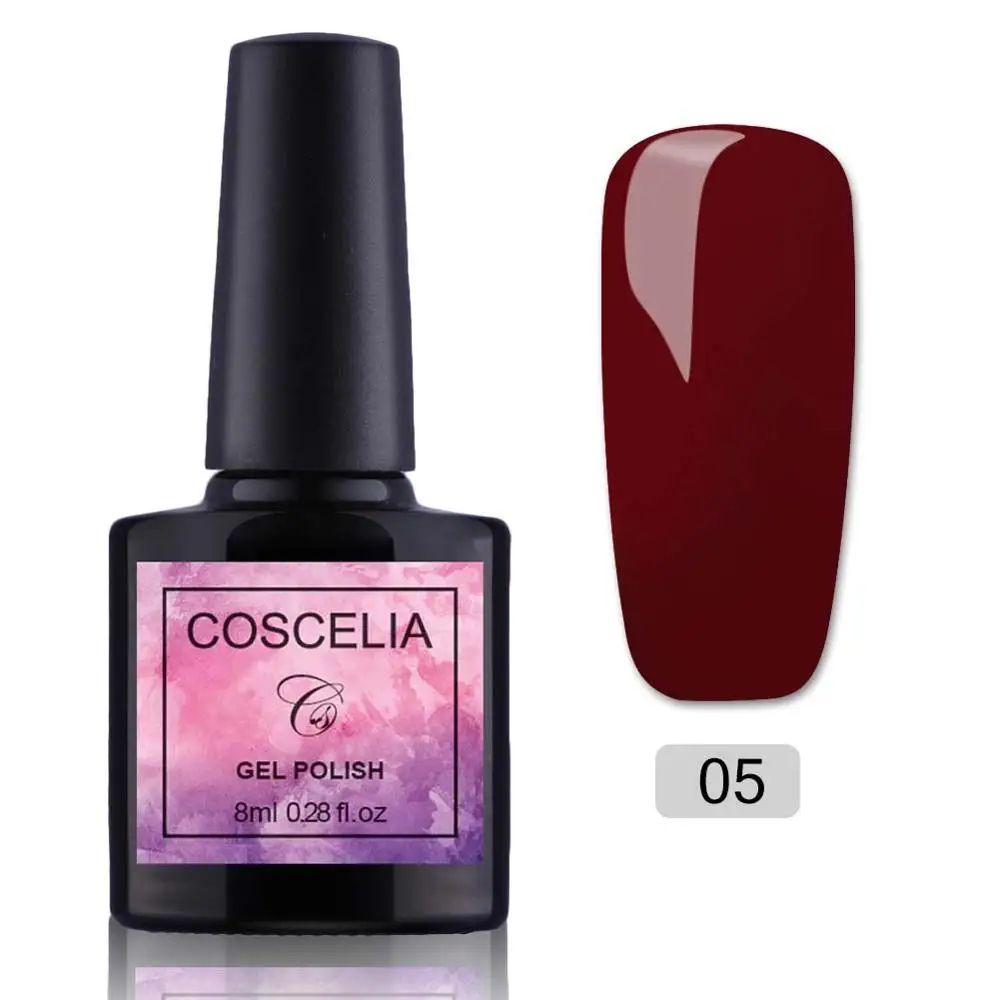 NO.5 COSCELIA 8ML40 цветов УФ гель лак для ногтей маникюрные инструменты для дизайна ногтей долговечный впитывающий гель для ногтей - Цвет: NO.5