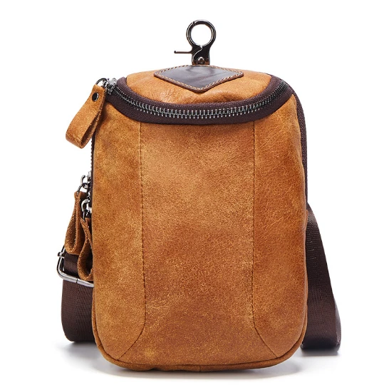 Genuine Leather men's casual wear belt Multi-functional leather one-shoulder Messenger bags small bag |