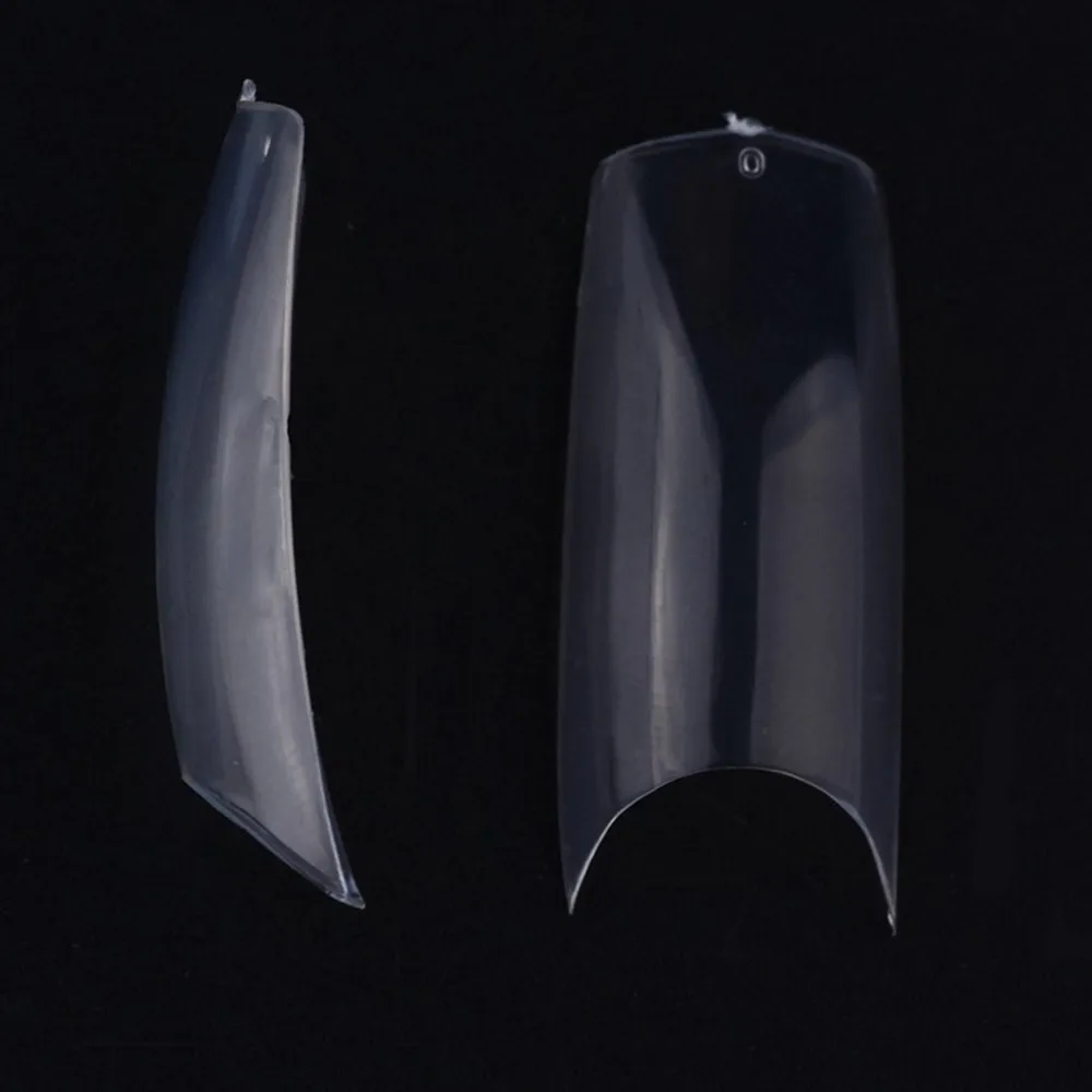 100 упаковок натуральных прозрачных U образных накладных ногтей MAKARTT полупокрытие