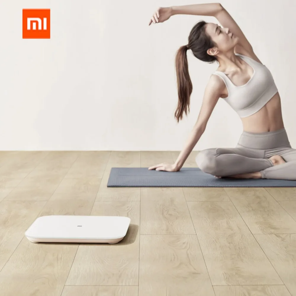 XIAOMI 2,0 интеллектуальная bluetooth шкала жира для тела, умное управление приложением, точные весы для веса, светодиодный дисплей, инструменты для фитнеса, йоги, весы