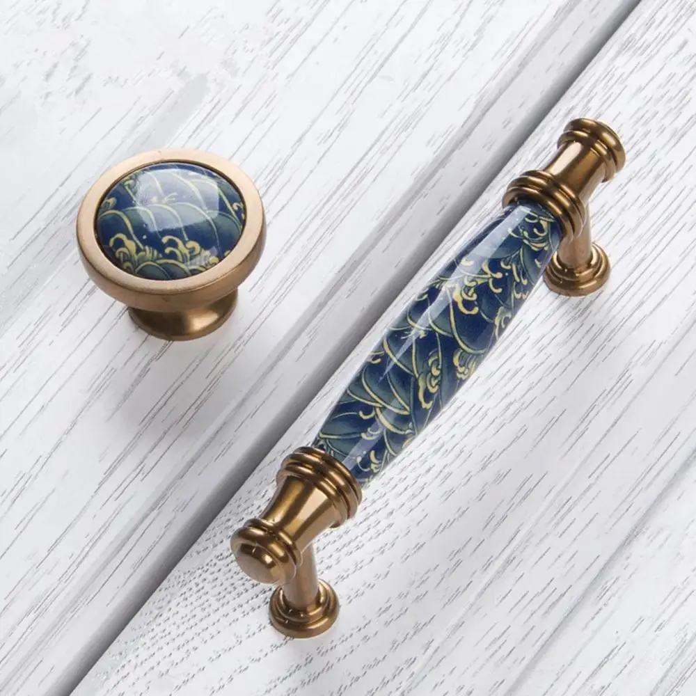 Керамическая ручка Американский ящик Шкаф Ручка Европейский пасторальный